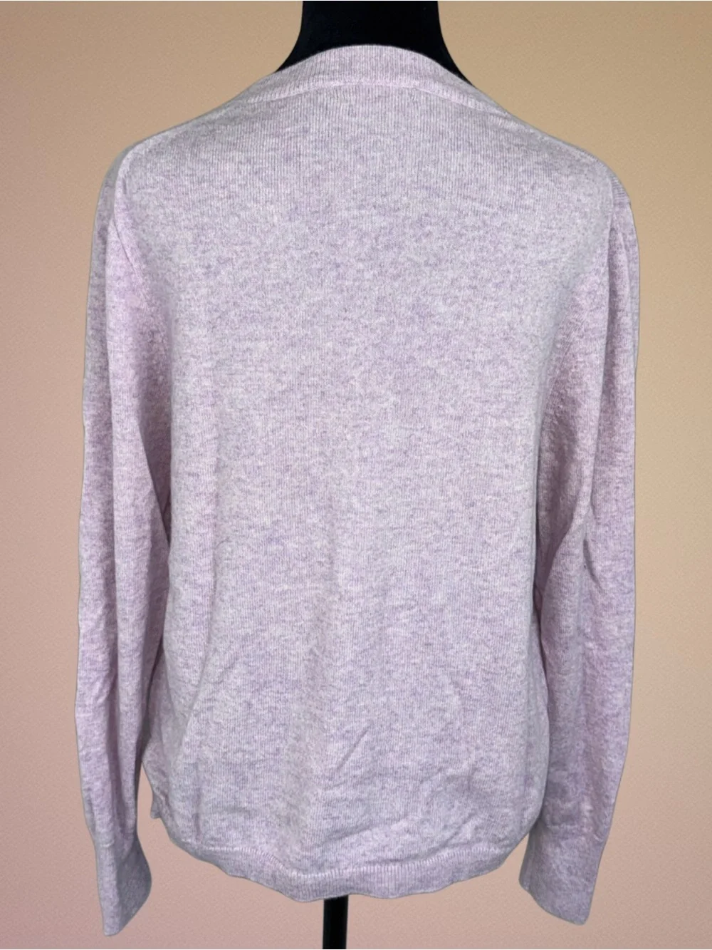 J.Crew 100% Cashmere Cozy Knit Crew Neck Pullover Sweater Purple Heather XL